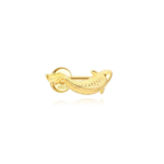 18K Gold Plated 925 Sterling Silver Koi Fish Flat Back Stud Earrings - Dainty Animal Piercing Jewelry