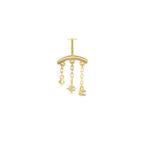 925 Sterling Silver Celestial Hidden Helix Piercing - Hypoallergenic Dangle Earring for Cartilage