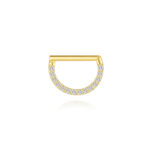 Single D-Ring Clicker - 925 Silver Septum & Nostril Hoop for Helix Piercing