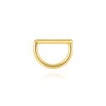 Single Minimalist D-Ring Clicker - 925 Silver Seamless Hoop for Nostril, Septum & Helix