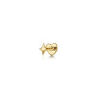 Single Starburst Threaded Labret - 925 Silver Heart Flat Back Stud
